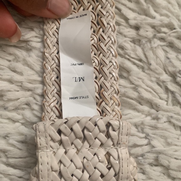 Y2K bebe White Woven Belt - Picture 4 of 4